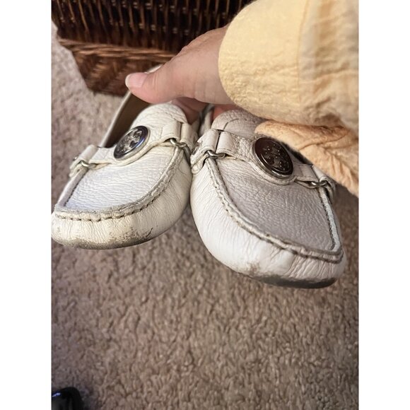 Tory Burch Kendrick Driving Loafer White Leather Women’s 6 - Picture 4 of 8